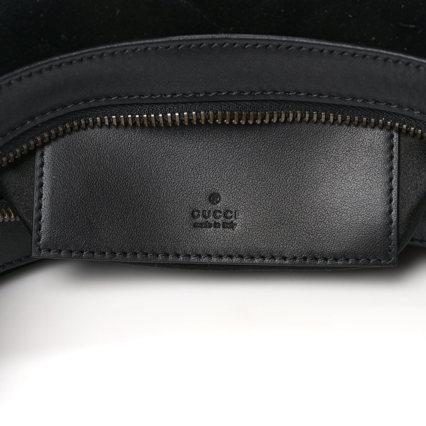 Velvet Matelasse Double G Studs Torchon GG Marmont Half Moon Hobo Black