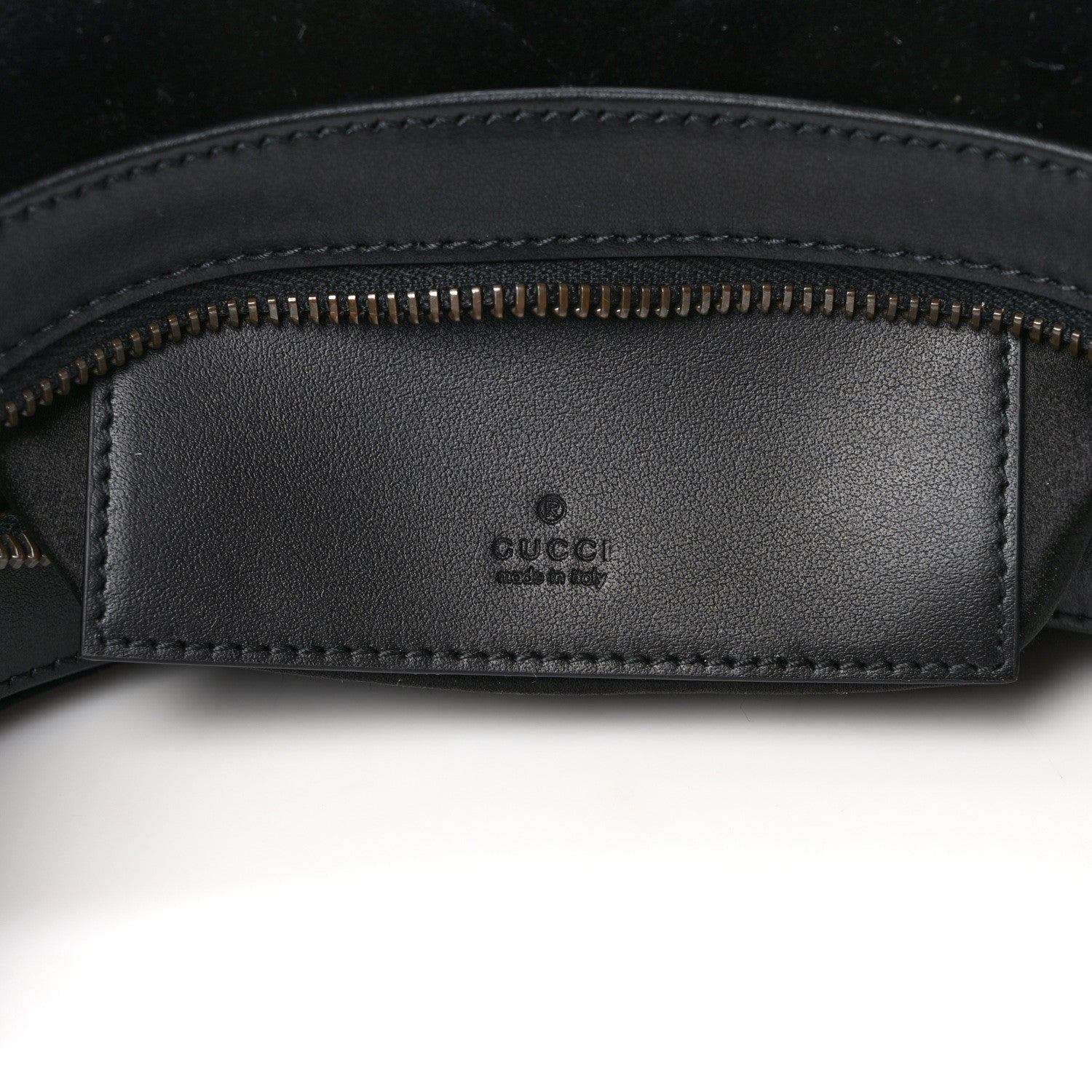 Gucci Velvet Matelasse Double G Studs Torchon GG Marmont Half Moon Hobo Black 6 of 9