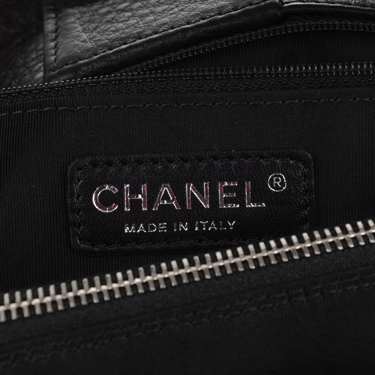 Calfskin Cerf Executive Shopper Tote Black