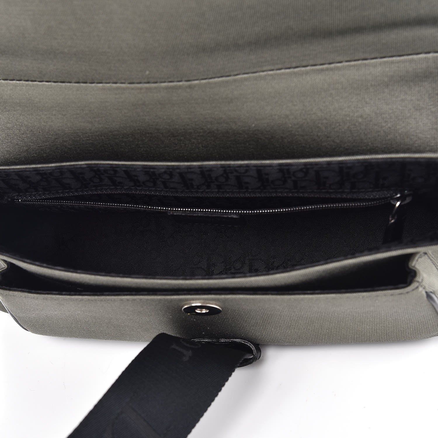 Christian Dior Silk Jersey Crystal Hardcore Bag Grey Black 5 of 8
