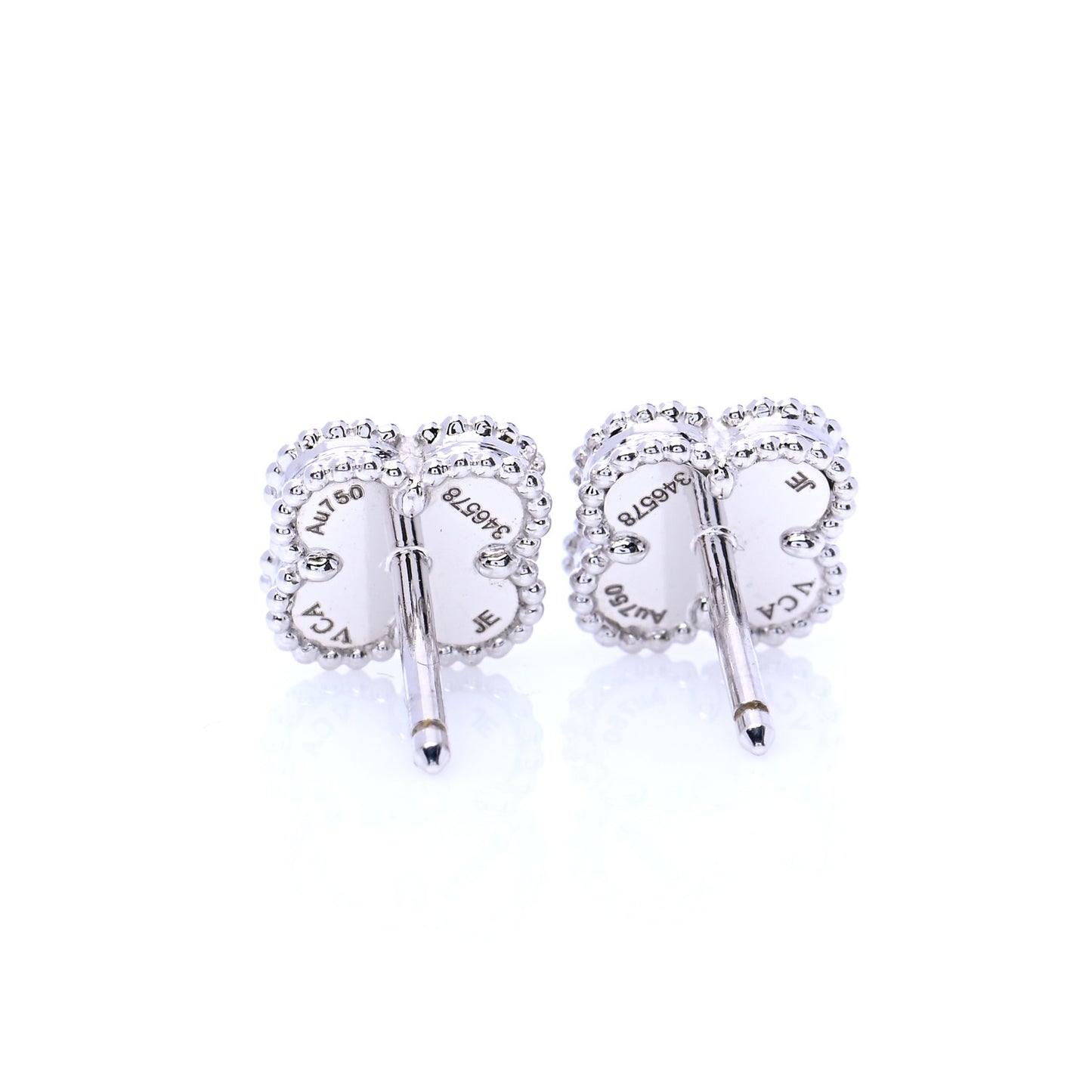 18K White Gold Turquoise Sweet Alhambra Earrings