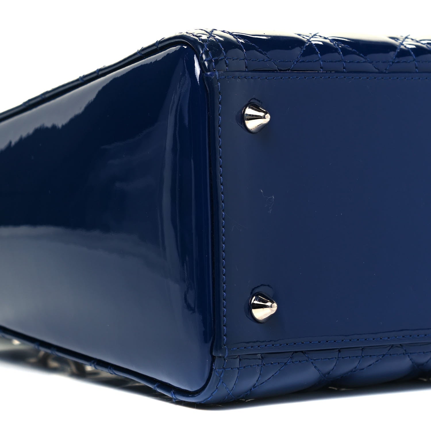 Christian Dior Patent Cannage Medium Lady Dior Blue 6 of 7