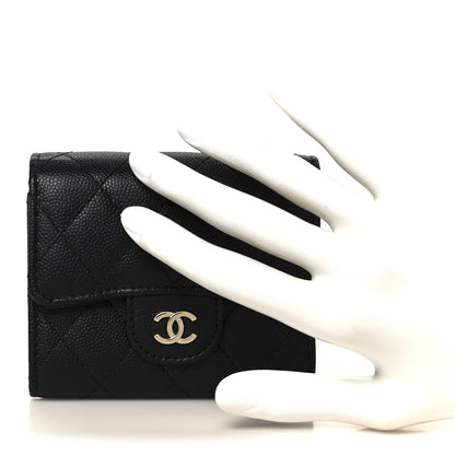 Chanel Caviar Quilted Compact Flap Wallet Black 2 of 10