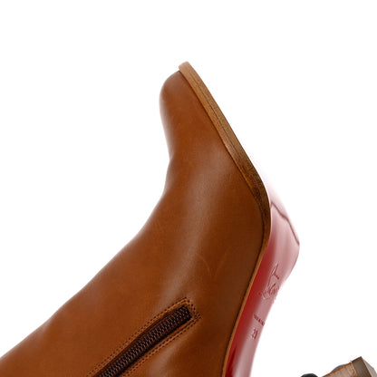 Christian Louboutin Calfskin Adox 85 Ankle Boots 39 Caramel 9 of 10