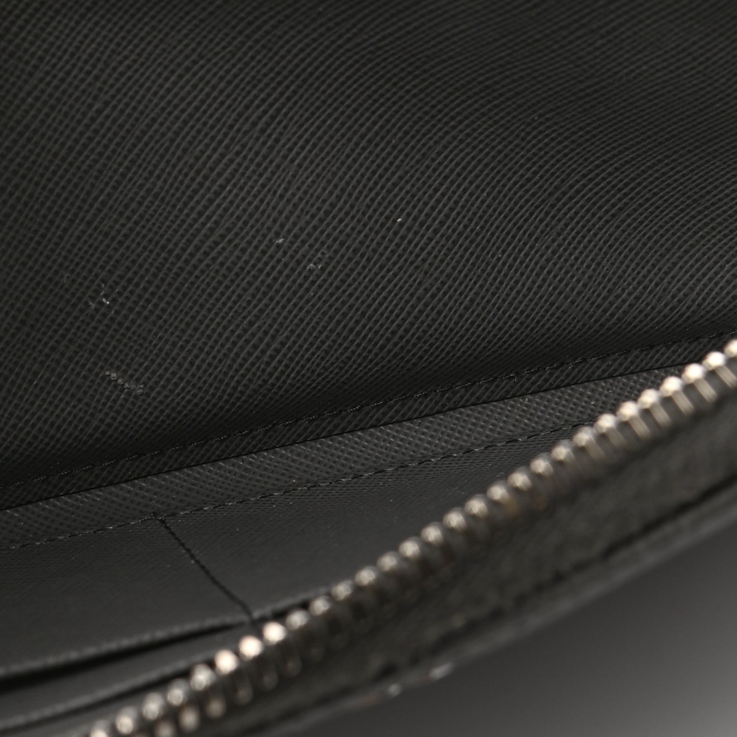 Saffiano Metal Zip Around Wallet Marmo