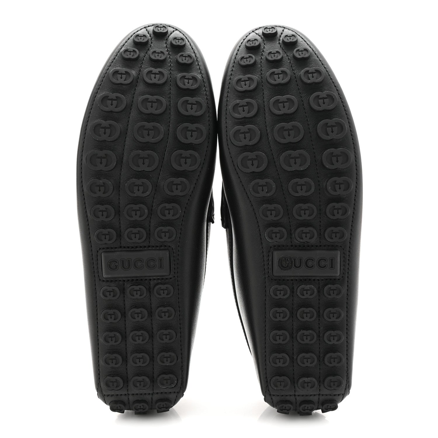 Gucci Soft Clove Calfskin Mens Horsebit Driver Loafers 9.5 Black 6 of 10