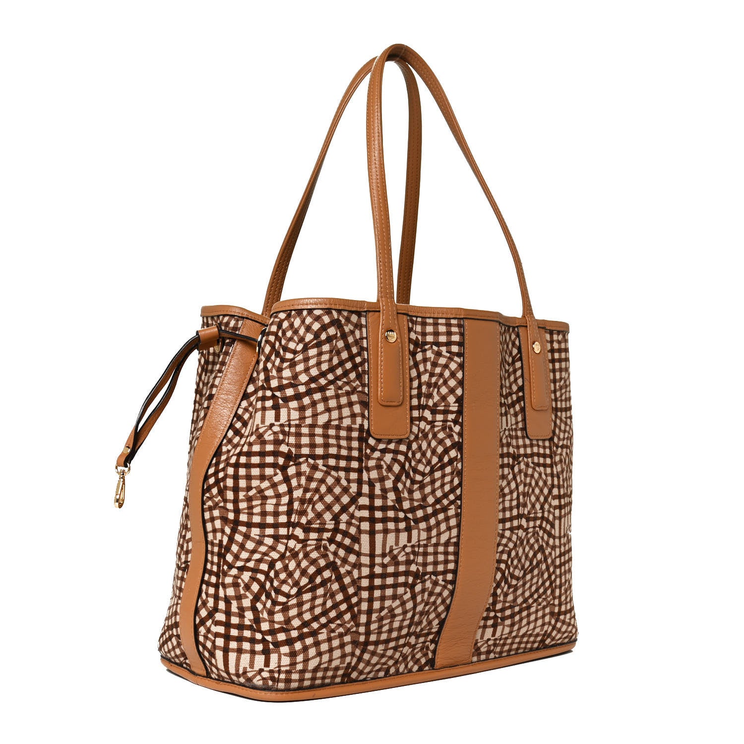 MCM Visetos Medium Liz Reversible Shopper Tote Cognac 4 of 20