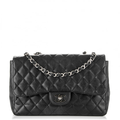 Chanel Caviar Quilted Jumbo Single Flap Black 1 of 7