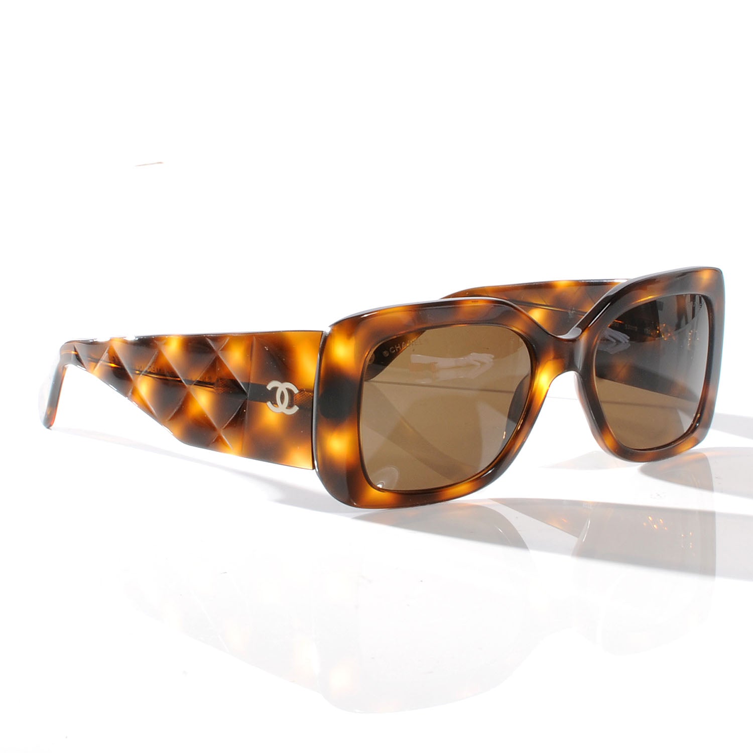 Chanel Quilted Sunglasses 5019 Tortoise 3 of 5