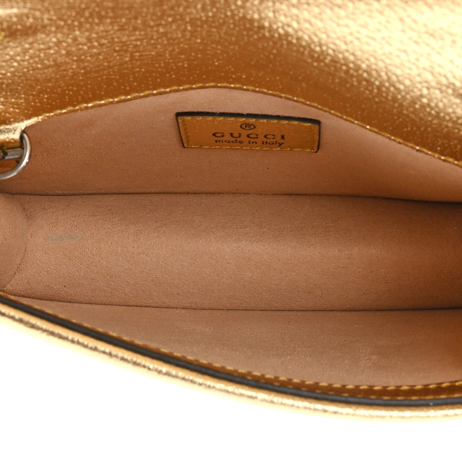Gucci Metallic Calfskin Super Mini Dionysus Shoulder Bag Gold 5 of 12