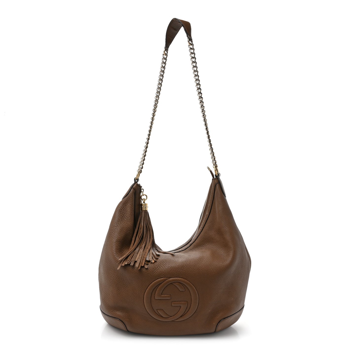 Cellarius Calfskin Medium Soho Chain Hobo Acero