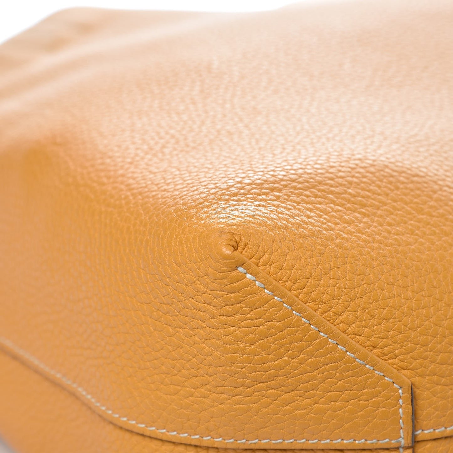 Taurillon Clemence Double Sens 36 Reversible Tote Orange Curry