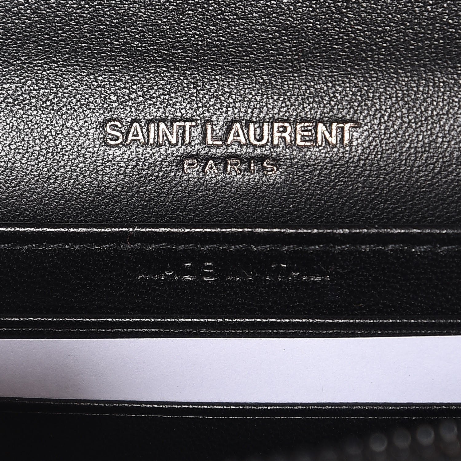 Saint Laurent Snakeskin Two Tone Monogram Toy Kate Strap Wallet Black Fuchsia 6 of 7