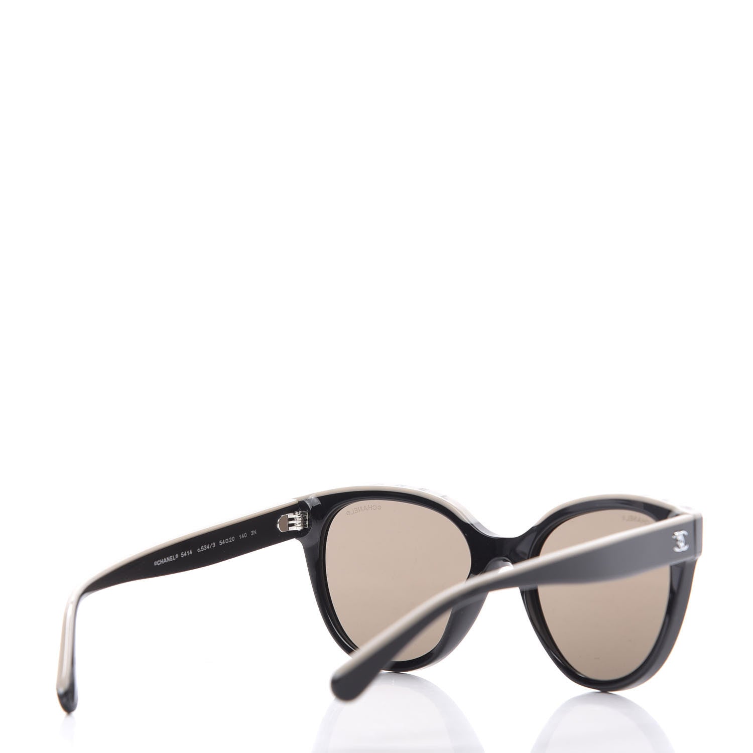 Chanel Acetate CC Butterfly Sunglasses 5414 Black Beige 4 of 8