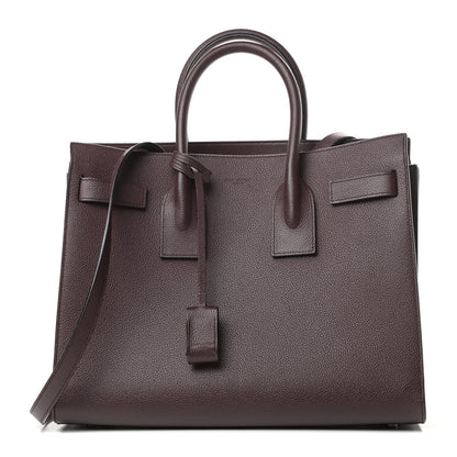 Saint Laurent Grained Calfskin Small Classic Sac De Jour Amaranto 1 of 10