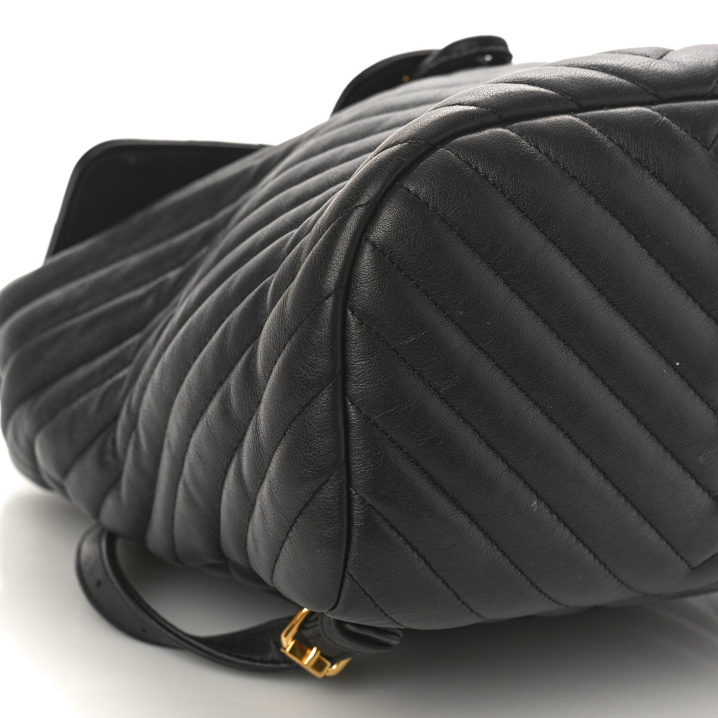 Calfskin Chevron Quilted Small Urban Spirit Backpack Black