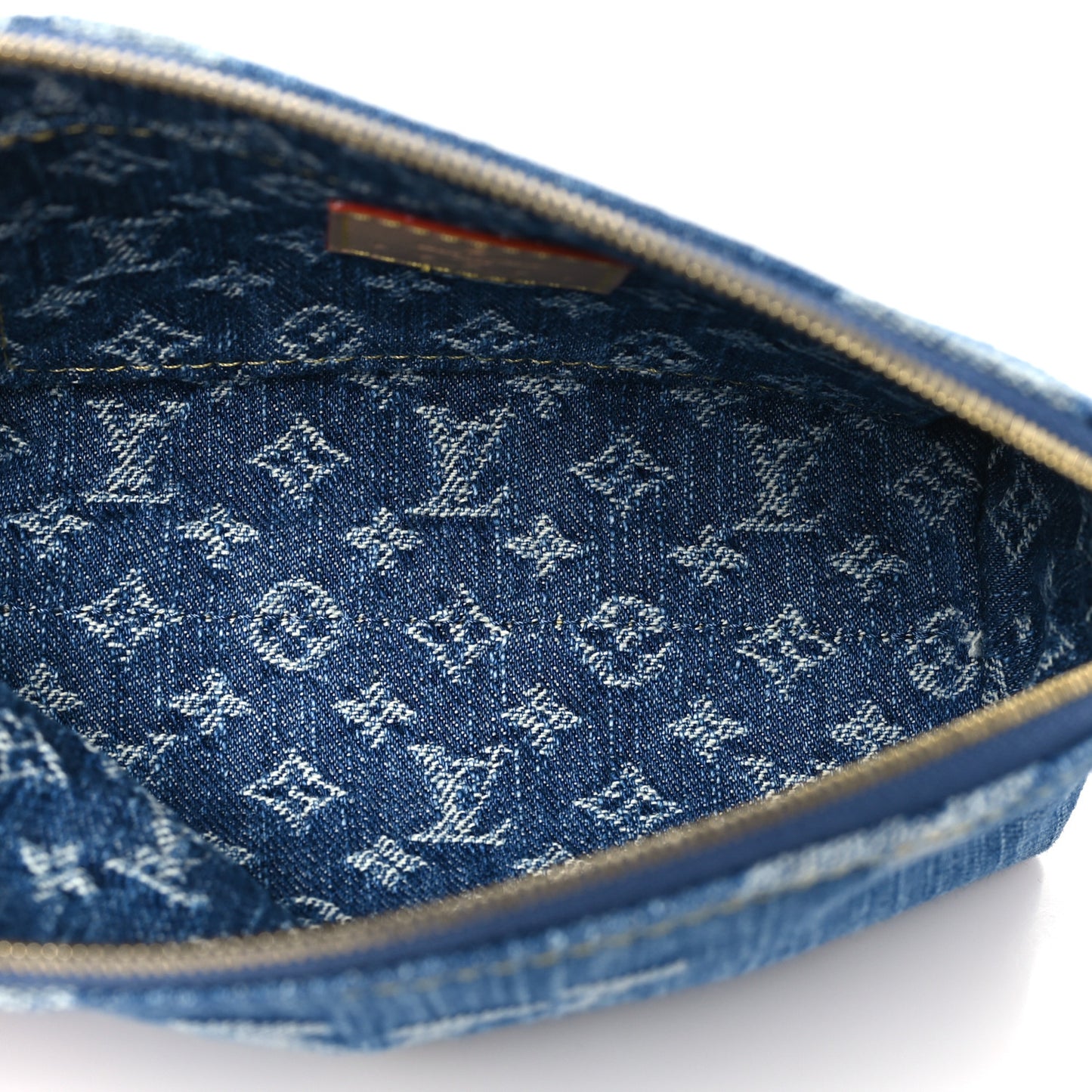 Denim Giant Monogram Pochette Cosmetique PM Denim Blue