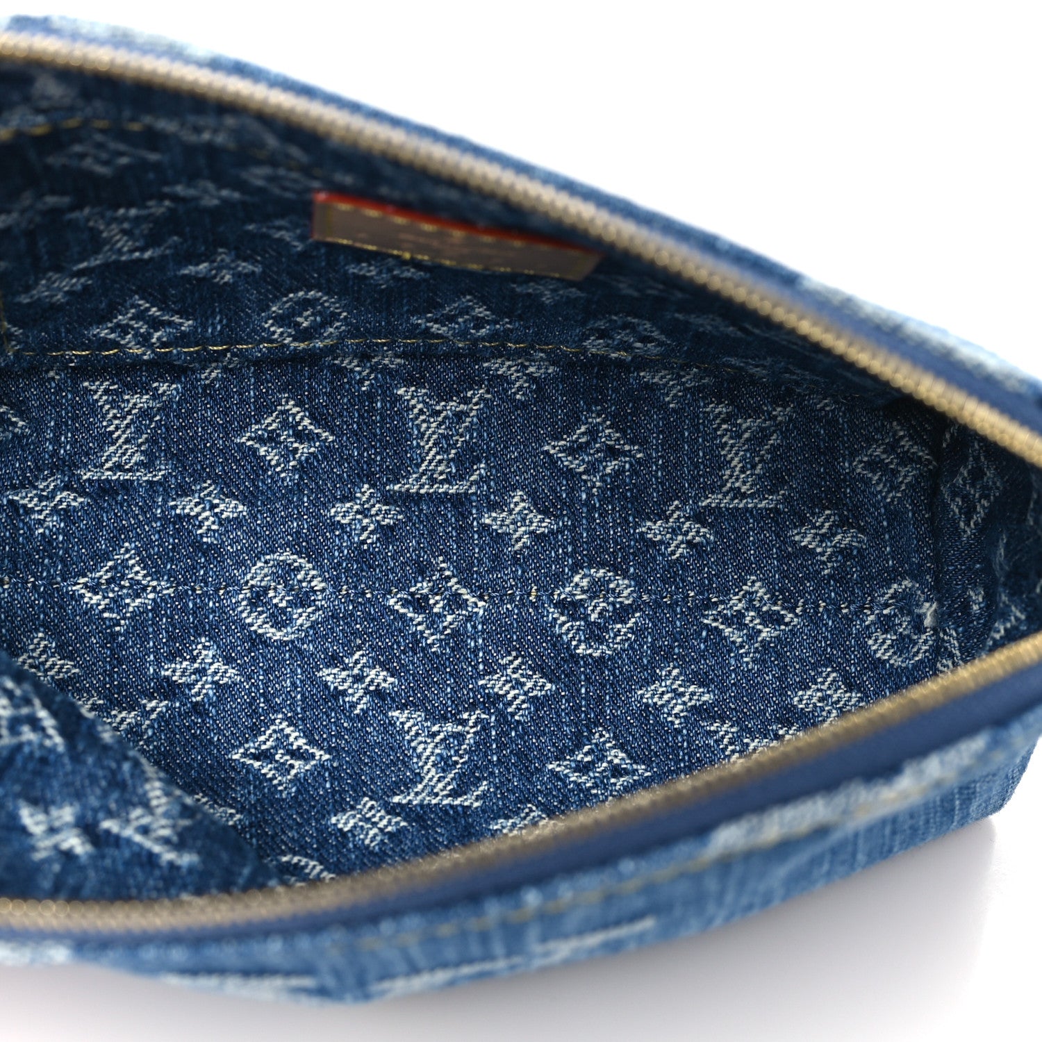 Louis Vuitton Denim Giant Monogram Pochette Cosmetique PM Denim Blue 5 of 7