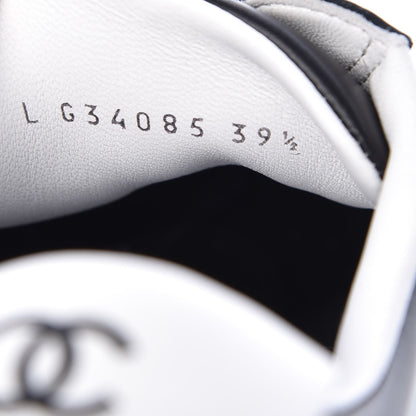 Chanel Calfskin CC Sneakers 39.5 Black 9 of 10