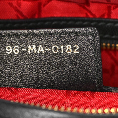 Christian Dior Lambskin Cannage Medium Lady Dior Black 7 of 10