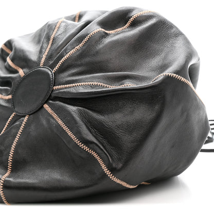 Chanel Lambskin Satin Reversible Sac Cordon Black 9 of 11