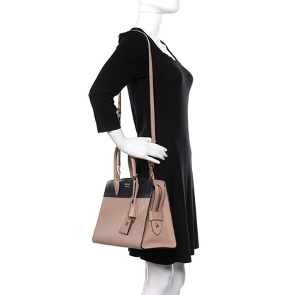 Prada Saffiano City Calfskin Medium Esplanade Cipria Baltico 2 of 11