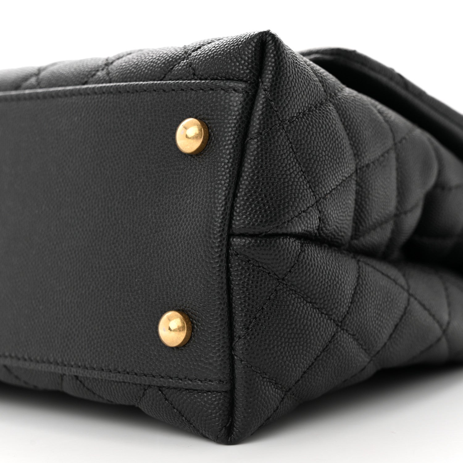 Chanel Caviar Lizard Embossed Quilted Small Coco Handle Flap Black 10 of 12