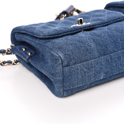 Chanel Denim Quilted Side Packs Blue 10 of 13