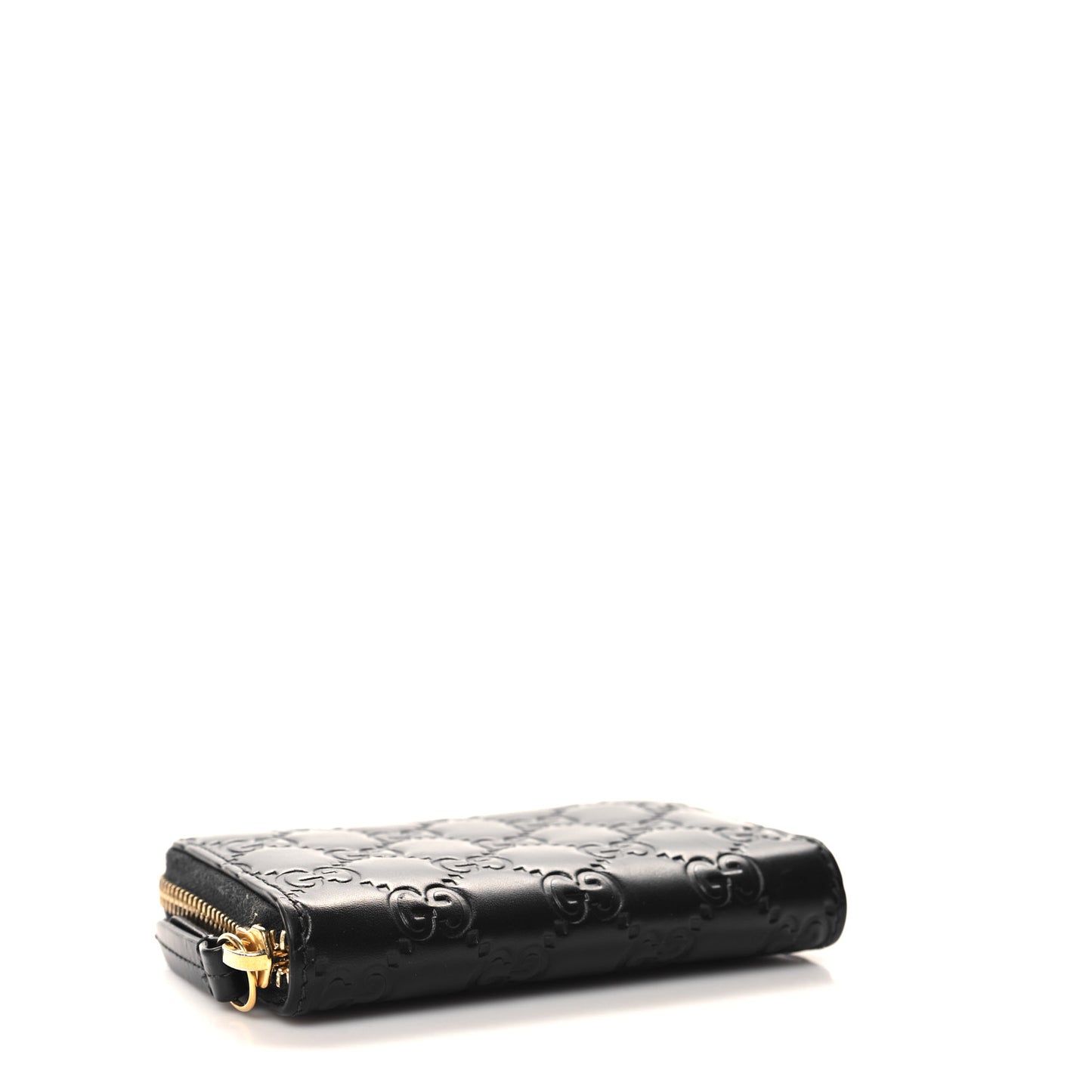 Guccissima Zip Around Card Case Black