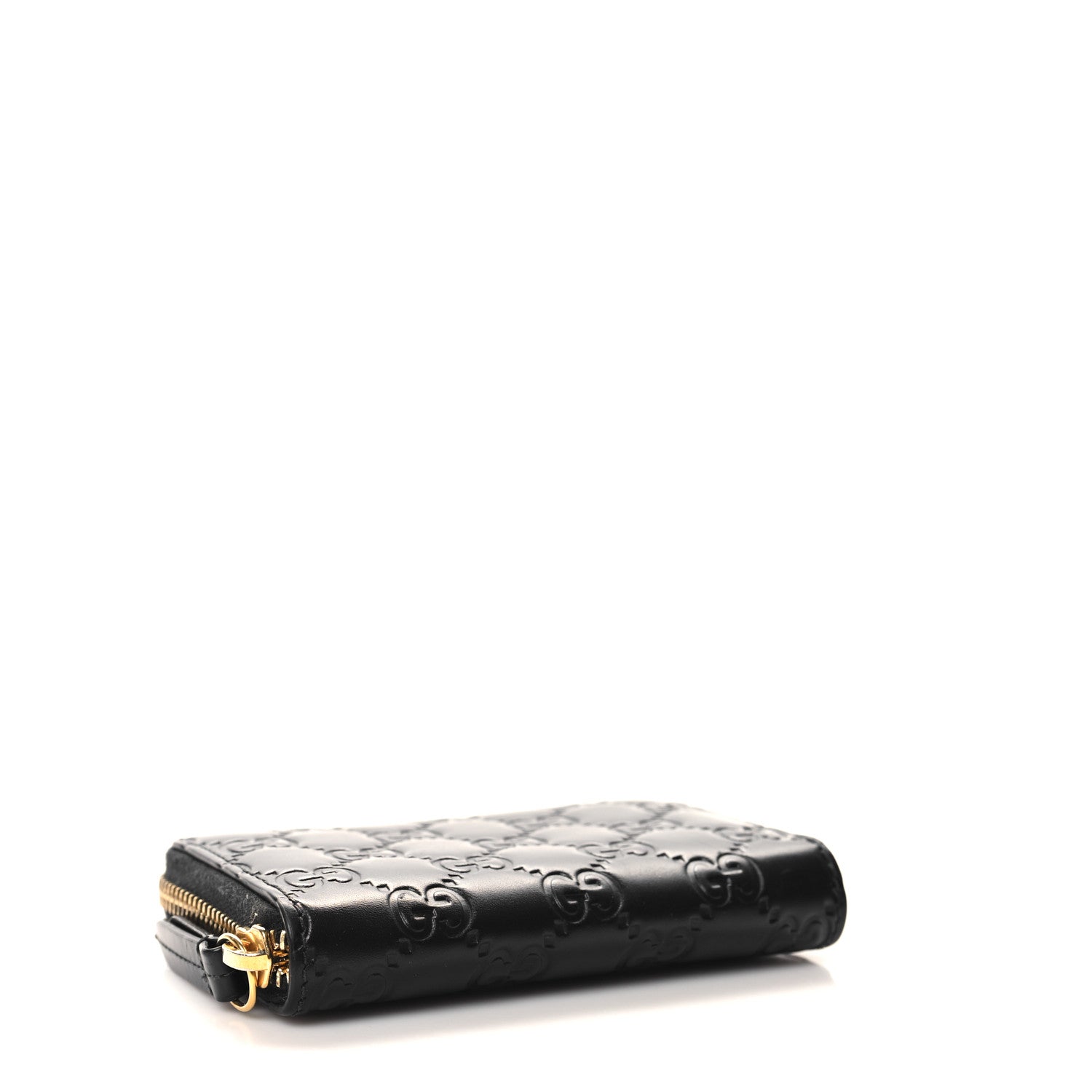 Gucci Guccissima Zip Around Card Case Black 4 of 9