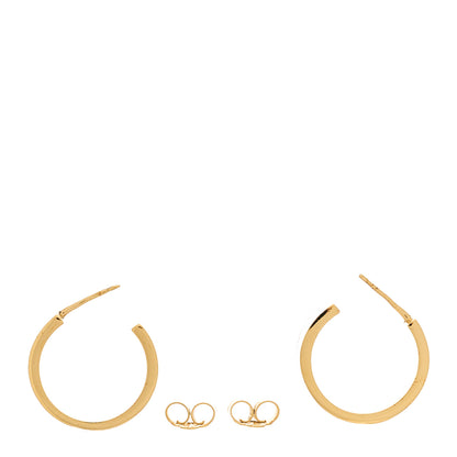 Louis Vuitton Enamel Nanogram Earrings Gold Black 3 of 5