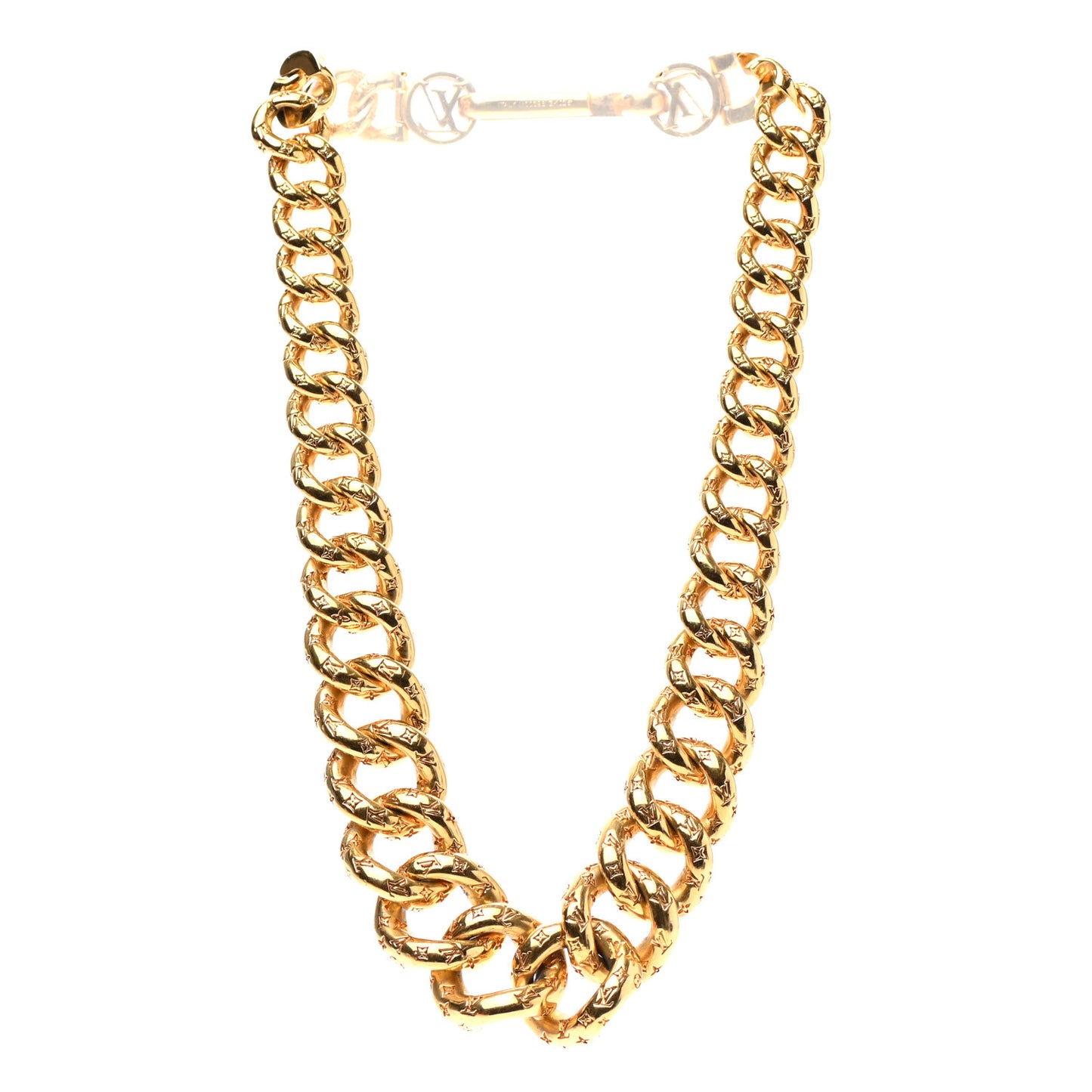 Metal 2D Chain Necklace Gold