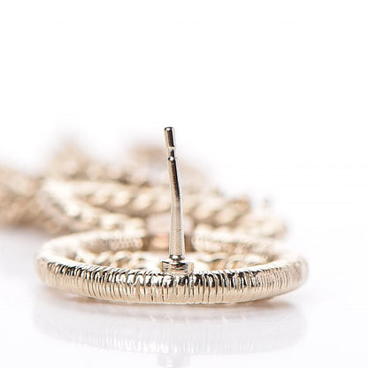 Chanel CC Chain Tassel Drop Earrings Light Gold 5 of 6