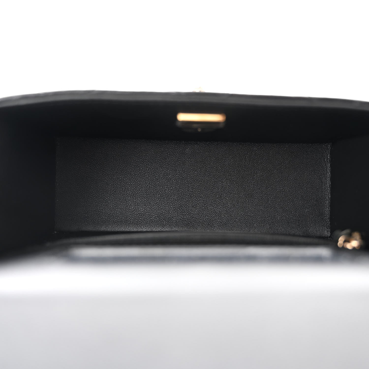 Chanel Shiny Calfskin Quilted Small CC Top Handle Box Bag Black 5 of 11