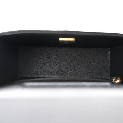 Chanel Shiny Calfskin Quilted Small CC Top Handle Box Bag Black 5 of 11