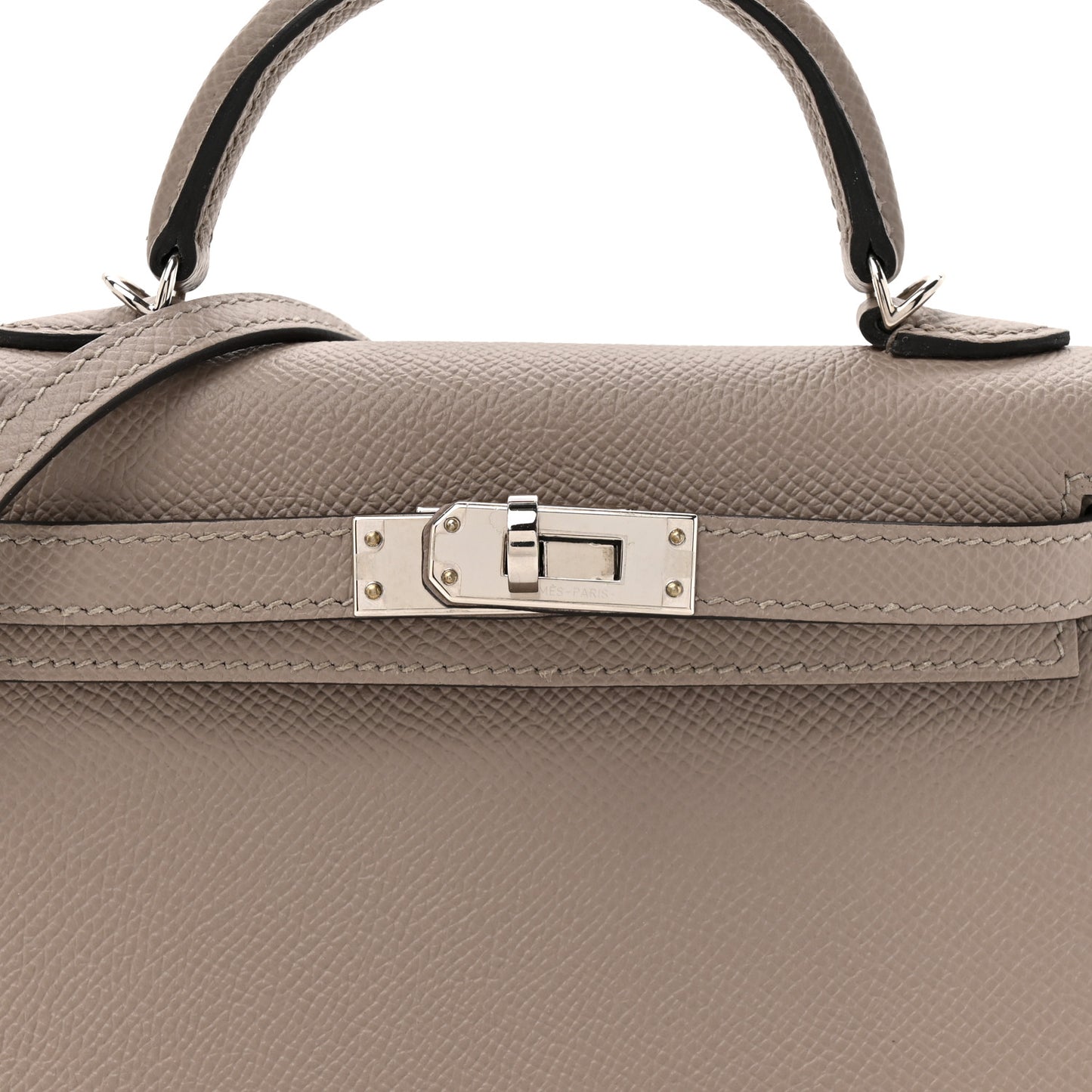 Epsom Mini Kelly Sellier 20 Gris Asphalte