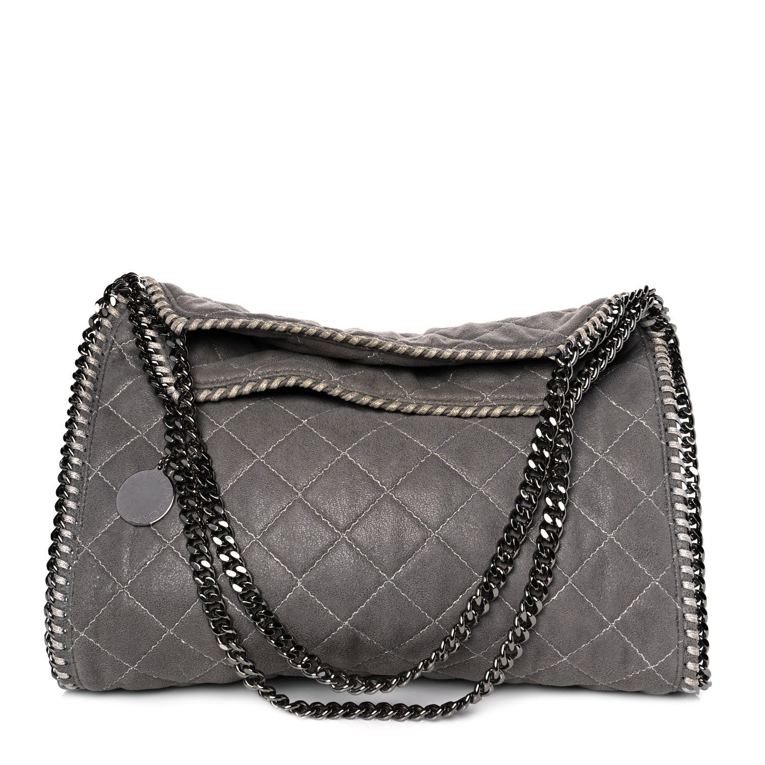 Stella McCartney Shaggy Deer Quilted Small Falabella Tote Light Grey 1 of 11