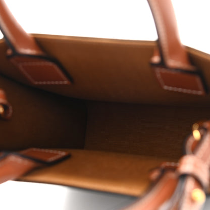 Celine Triomphe Canvas Calfskin Mini Vertical Cabas Tan 5 of 10