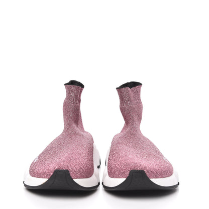 Balenciaga Laminated Knit Bi-Color Sole Womens Speed Sneakers 39 Pink White Black 3 of 7