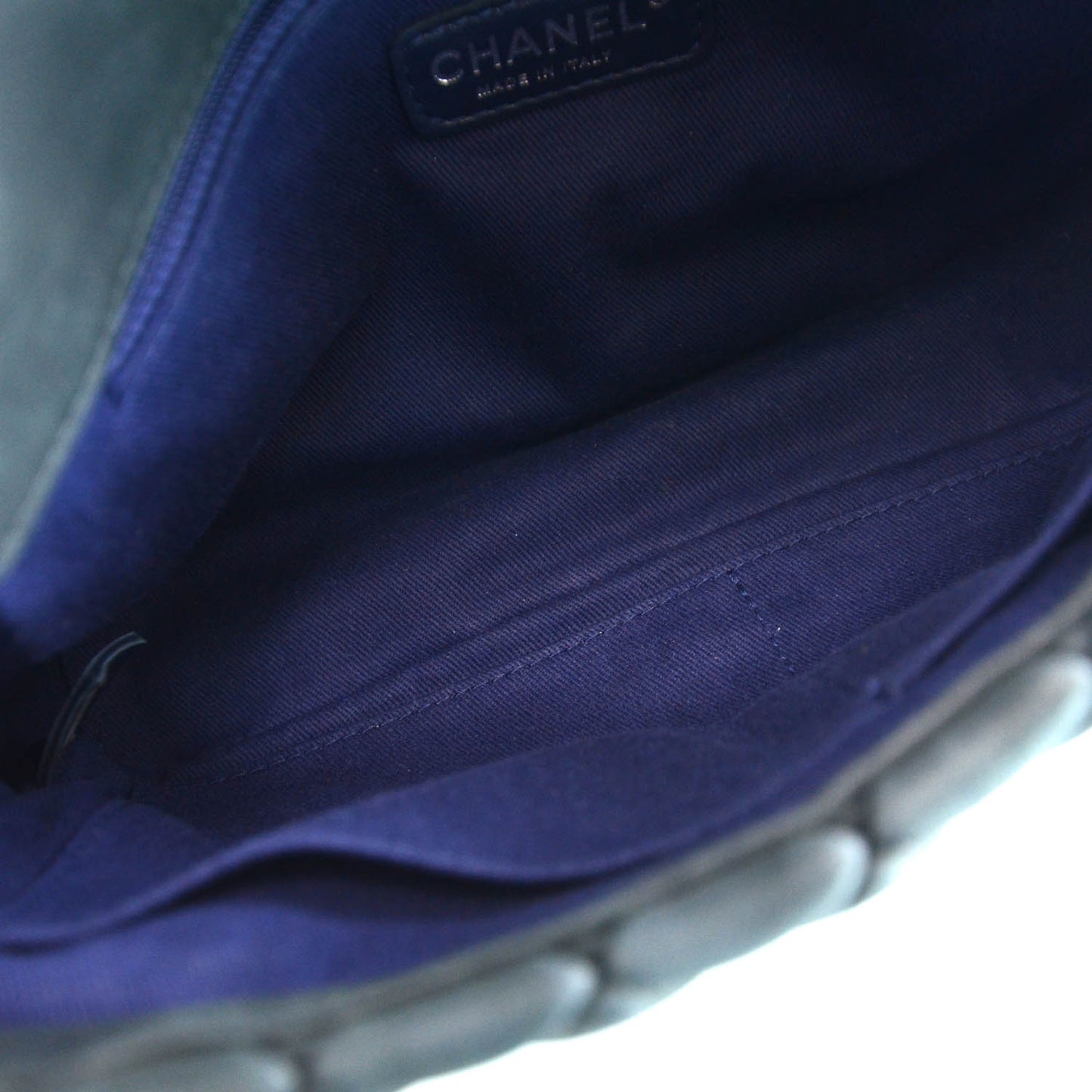 Iridescent Calfskin New Bubble Large Flap Black