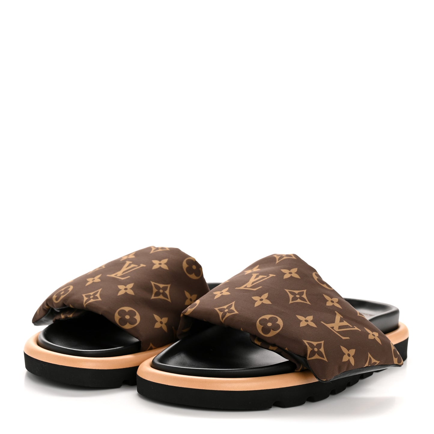 Nylon Monogram Pool Pillow Comfort Mule 40 Cacao Brown