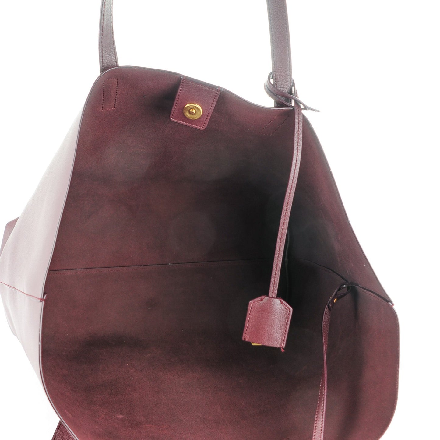 Calfskin Large Shopping Tote Bordeaux