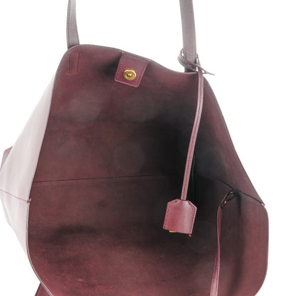 Saint Laurent Calfskin Large Shopping Tote Bordeaux 7 of 10