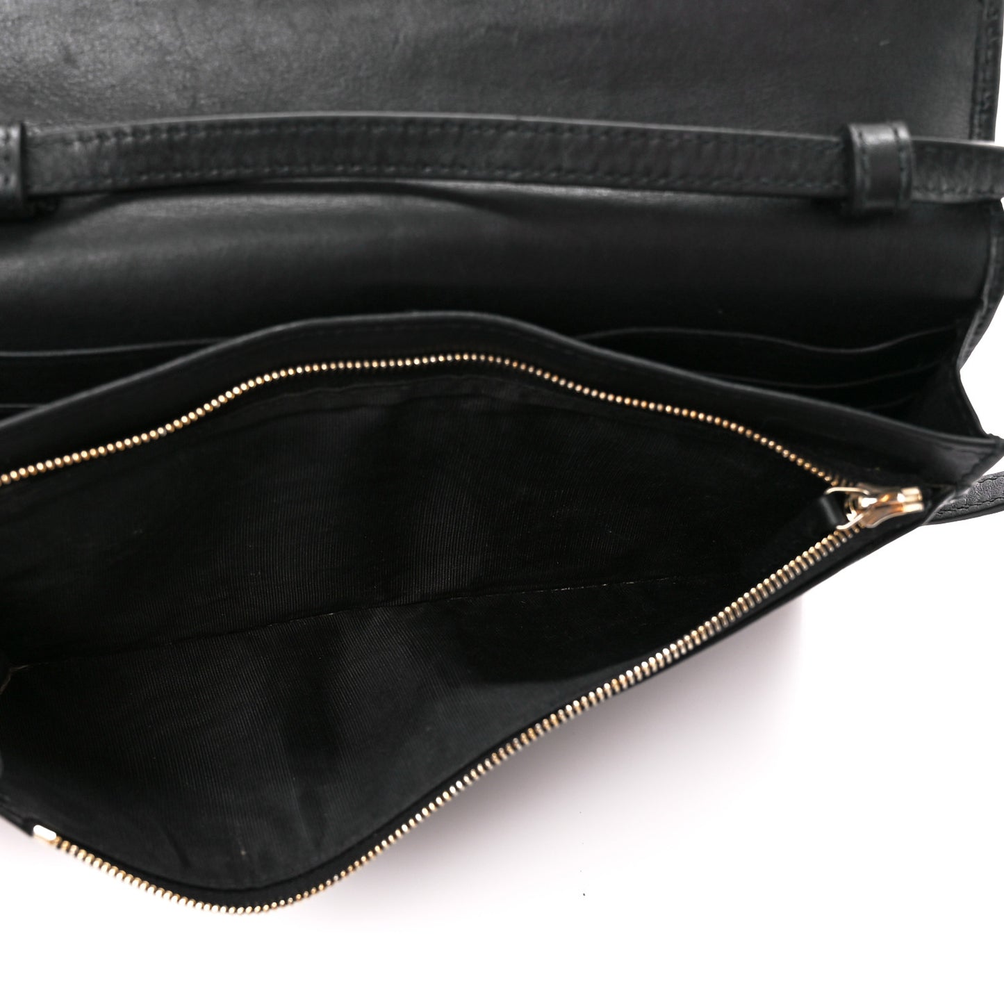 Microguccissima Crossbody Wallet Black