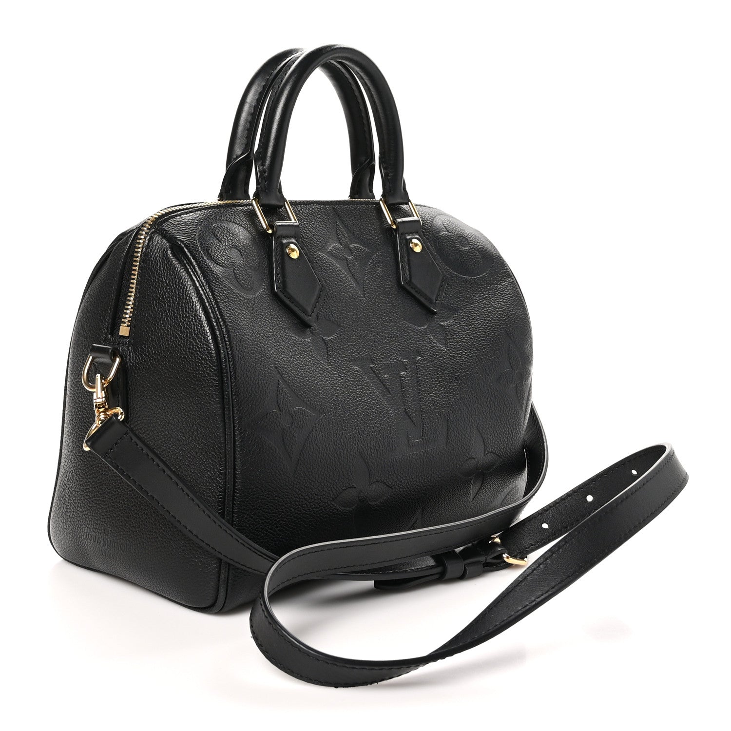 Louis Vuitton Empreinte Monogram Giant Speedy Bandouliere 25 Black 3 of 9