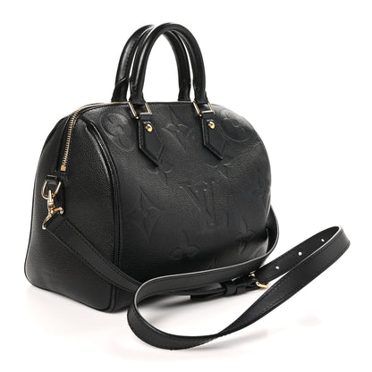 Louis Vuitton Empreinte Monogram Giant Speedy Bandouliere 25 Black 3 of 9
