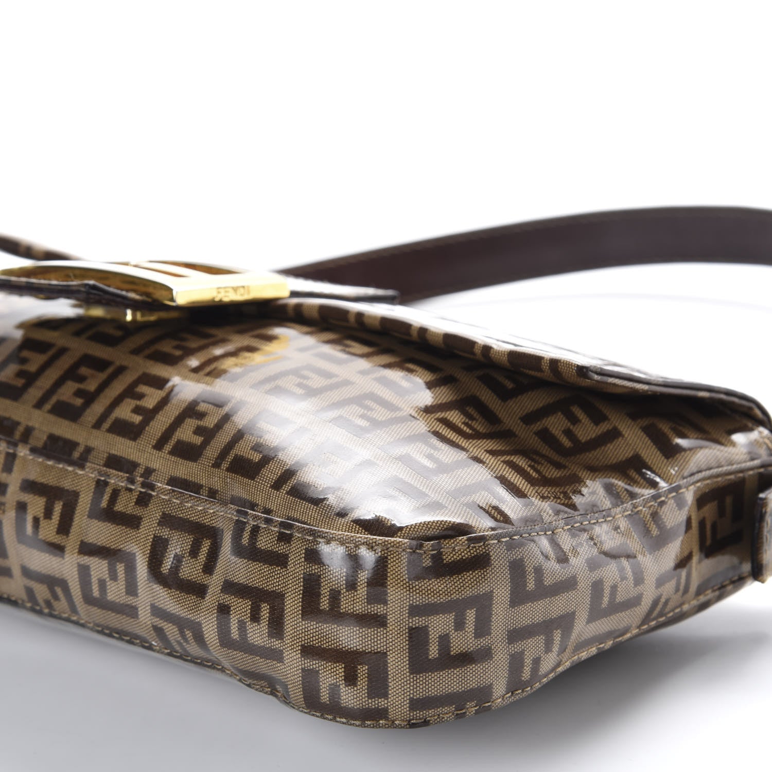 Fendi Vinyl Zucchino Baguette Tobacco 7 of 9