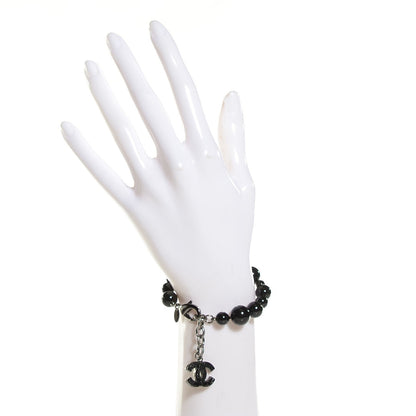 Chanel Glass Bead CC Map Bracelet Ruthenium Black 2 of 6