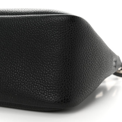 Prada Vitello Daino Soft Mini Zippered Top Handle Bag Black 9 of 10