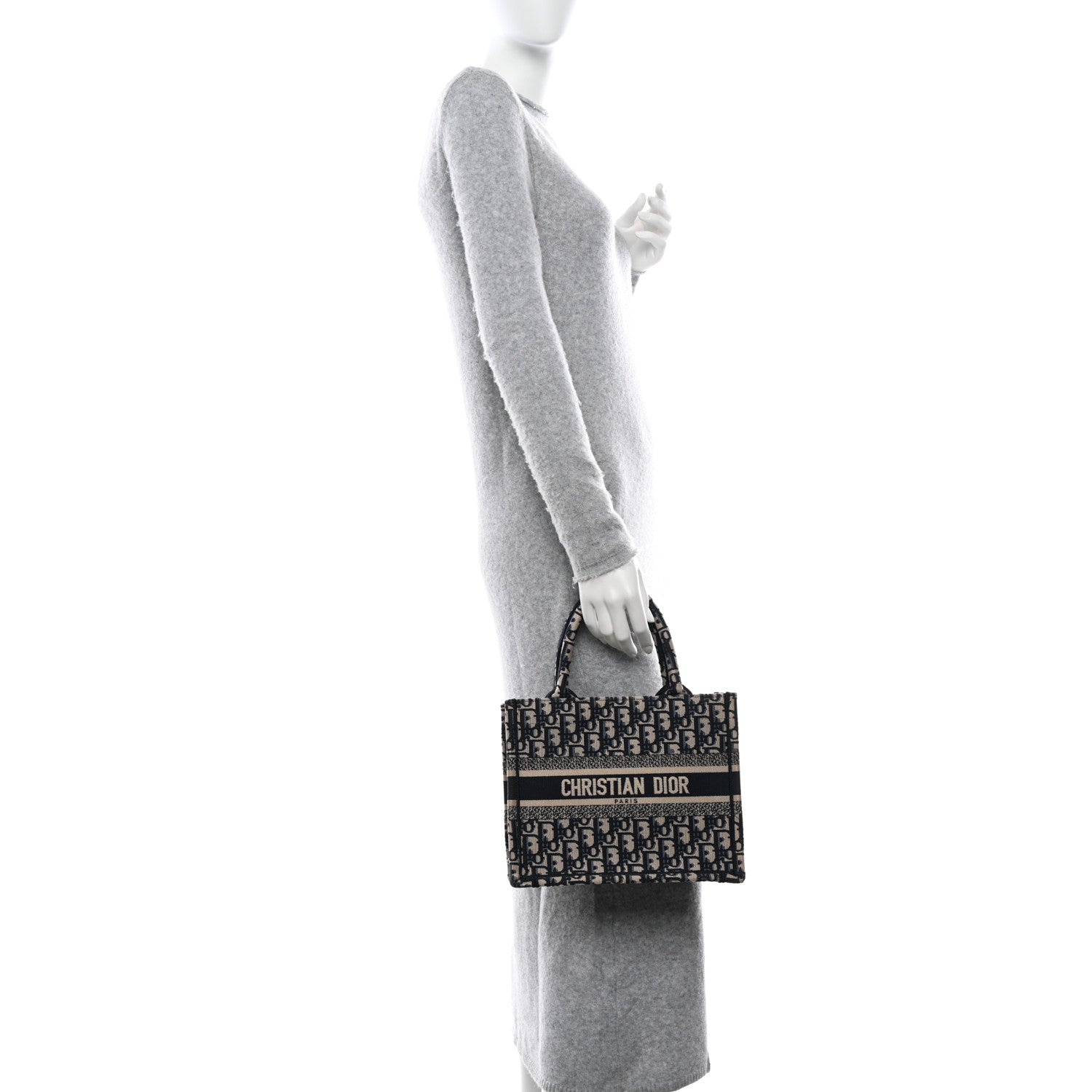 Christian Dior Oblique Small Book Tote Blue Multicolor 2 of 11